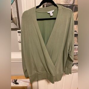 Athleta Olive Green Wrap Cardigan